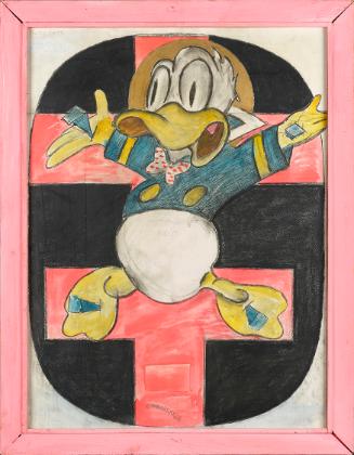 Kurt Hüpfner, Black Mess, 1972, Aquarell, Kreide und Deckweiß auf Papier, 77 × 57 cm, Schenkung…