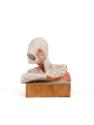 Kurt Hüpfner, Philosoph, 1988, Terrakotta, Engobe, Gips, Pigmentfarbe, Öl, 18 × 15 × 10,5 cm, S…