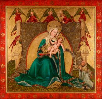 Konrad von Friesach, Madonna des Johannes Hinderkircher, vor 1445, 98 x 101 cm, Belvedere, Wien…