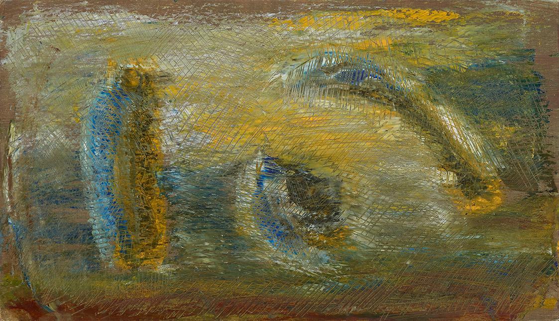Andrew Molles, Ohne Titel, vor 1960, Öl auf Karton, 20,5 × 35,5 cm, Belvedere, Wien, Inv.-Nr. 1…