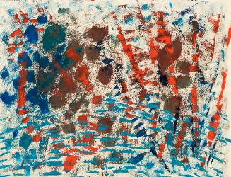 Andrew Molles, Ohne Titel, nach 1960, Öl auf Papier, 26 × 34 cm, Belvedere, Wien, Inv.-Nr. 1104…