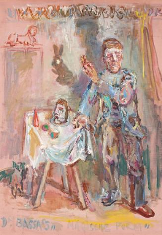 Oskar Kokoschka, Dr. Bassa's Magische Form, 1951, Öl auf Leinwand auf Hartfaserplatte, 100 x 75…