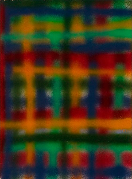 Heimo Zobernig, Ohne Titel, 1985, Lackspray auf Karton, 35,7 x 26,4 cm, Belvedere, Wien, Inv.-N…