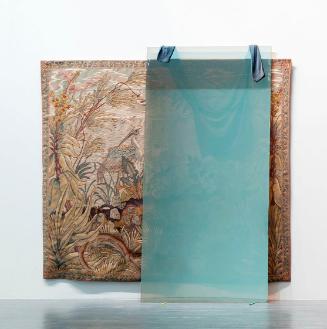 Christoph Meier, Ohne Titel (Brigitte II), 2013, Einwegspiegel, Baumwolle, Holz, Lack und Gobel…