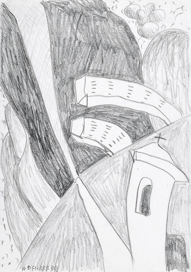 Kurt Hüpfner, Ohne Titel, 1990, Bleistift auf Papier, 29,7 × 21 cm, Schenkung aus Privatbesitz,…