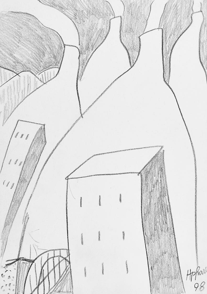 Kurt Hüpfner, Ohne Titel, 1998, Bleistift auf Papier, 29,7 × 21 cm, Schenkung aus Privatbesitz,…