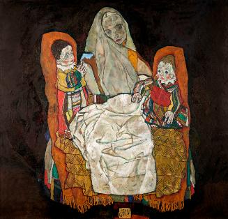 Egon Schiele, Mutter mit zwei Kindern III, 1915-1917, Öl auf Leinwand, 150 x 159,8 cm, Belveder ...