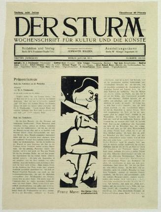 Franz Marc, Die Hirtin, 1913, Holzschnitt, Belvedere, Wien, Inv.-Nr. 8222