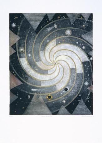 Ernst Steiner, Geburt des Lichtes, 1980, Farbradierung auf Papier, 29 x 23,5 cm, Belvedere, Wie…