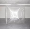 Gerwald Rockenschaub, Ohne Titel (GR 1044), 2002, Klarsichtfolie, Luft, Gebläse, 320 x 320 x 32…