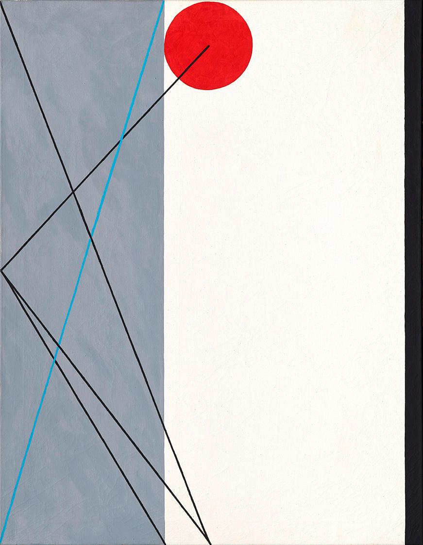 Heimo Zobernig, Ohne Titel, 1985, Öl auf Molino, ungerahmt: 90 × 70 × 2 cm, Belvedere, Wien, In…