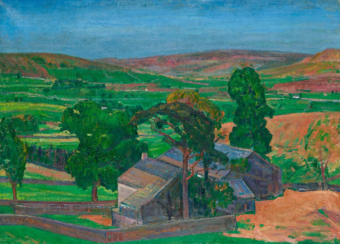 Gerhart Frankl, Banks Farm Westmoreland II, 1939, Öl auf Leinwand, 56 × 76,5 cm, Schenkung Gerh ...