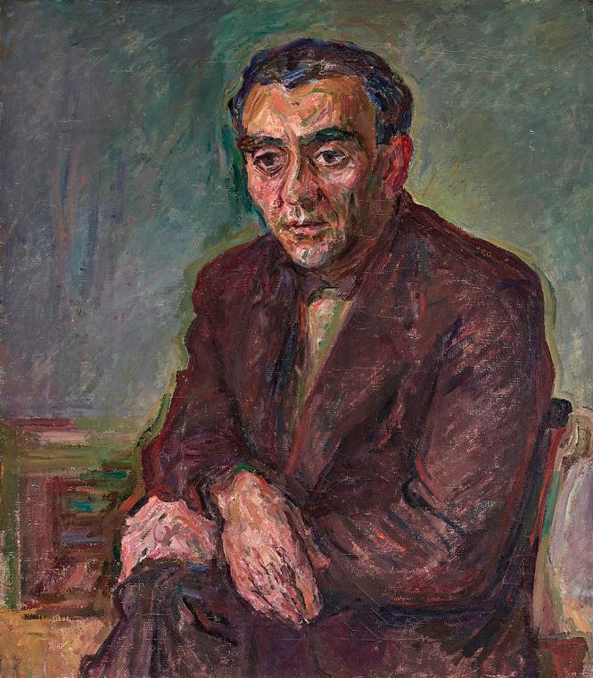 Gerhart Frankl, Porträt Mr. M. Haigue, 1950–1951, Tempera und Öl auf Leinwand, 80,5 × 70 cm, Sc…