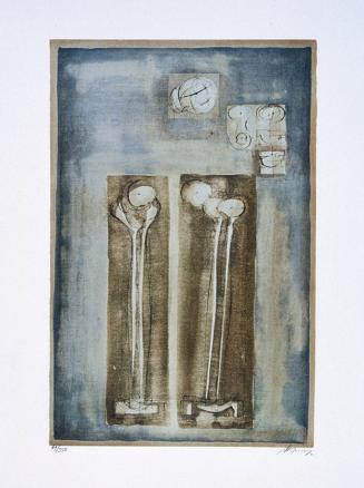 Rudolf Hoflehner, Figur 74, 1974, Lithographie, Plattenmaße: 49,6 x 33 cm, Blattmaße: 60 x 45 c…