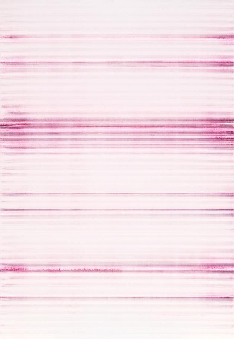 Sofie Thorsen, Untitled (Dark Magenta), 2015, Pigment und Kaseinfarbe auf Holz, 145 × 100 × 5 c…
