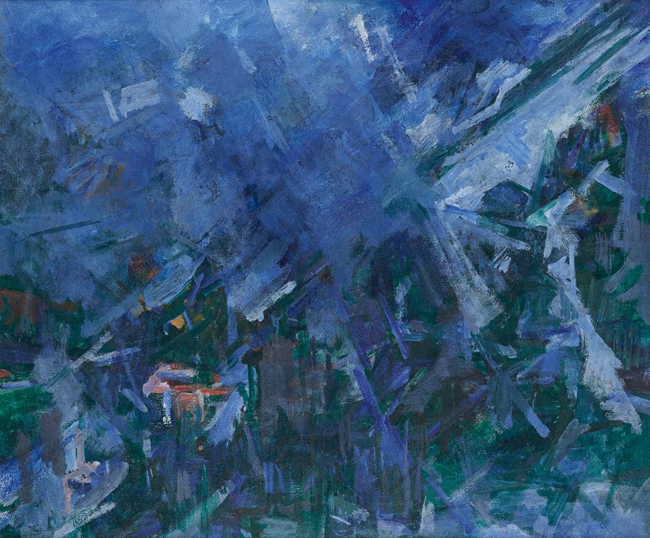 Gerhart Frankl, Gasteinertal II, 1962, Öl und Tempera auf Leinwand, 64 × 77 cm, Schenkung Gerha ...