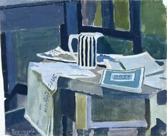 Linda Buonajuti, Stillleben mit Krug, 1946, Gouache auf Papier, 39 x 47,5 cm, Belvedere, Wien, …