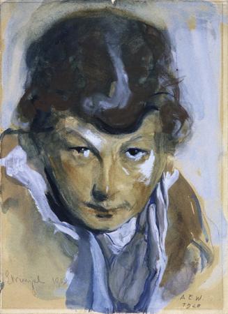 August Eduard Wenzel, Anna Wenzel, 1920, Aquarell auf Pappe, 29,5 x 21,5 cm, Belvedere, Wien, I…