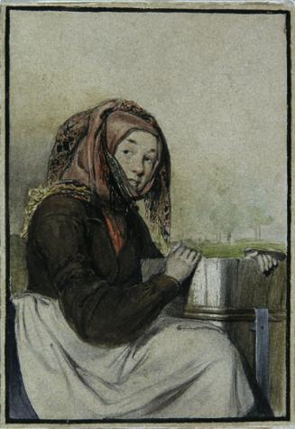 Edward Young, Frau Wabi, um 1846, Aquarell auf Karton, 12 × 8,5 cm, Belvedere, Wien, Inv.-Nr. 6…