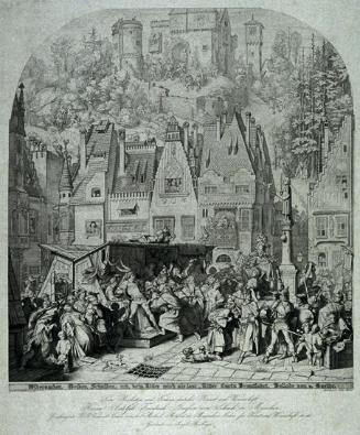 Julius Thaeter nach Moritz von Schwind, Ritter Curt's Brautfahrt, 1847, Kupferstich auf Papier,…