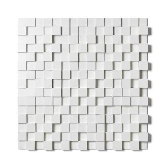Richard Kriesche, 3D-Plastik-Monochrom-Quadratreihe, um 1964 (Nachbildung 2014), Acryllack auf …