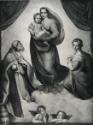 Carl Heindel nach Raffael da Urbino, Die Sixtinische Madonna, Lithographie, Blattmaße: 63,6 × 4…