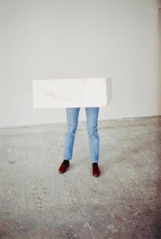 Erwin Wurm, one minute sculpture, 1997/2005, C-Print, 45 × 30 cm, Belvedere, Wien, Inv.-Nr. 114…