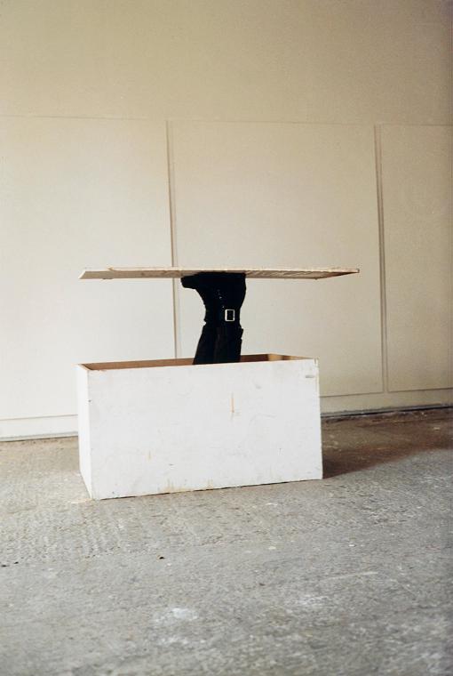 Erwin Wurm, one minute sculpture, 1997/2005, C-Print, 45 × 30 cm, Belvedere, Wien, Inv.-Nr. 114 ...