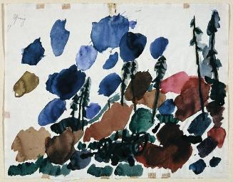Gustav Hessing, Landschaft, 1959, Aquarell auf Papier, 37,5 x 48 cm, Belvedere, Wien, Inv.-Nr. …