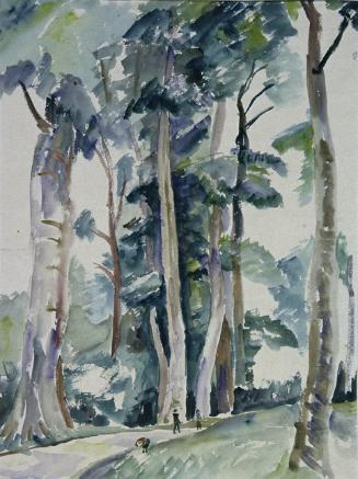 Franz Blum, Waldpartie, 1940, Aquarell auf Papier, 60,5 x 48 cm, Belvedere, Wien, Inv.-Nr. 7260