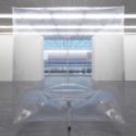 Gerwald Rockenschaub, Ohne Titel (GR 1044), 2002, Klarsichtfolie, Luft, Gebläse, 320 x 320 x 32…