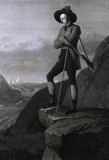 Blasius Höfel nach Johann Peter Krafft, Erzherzog Johann als Gemsenjäger, 1818, Kupferstich, 50 ...