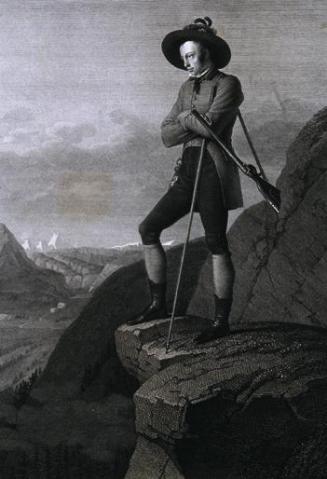 Blasius Höfel nach Johann Peter Krafft, Erzherzog Johann als Gemsenjäger, 1818, Kupferstich, 50…