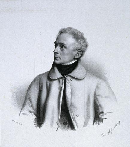 August Prinzhofer nach Johann Peter Krafft, Der Maler Johann Peter Krafft (1780–1856), 1847, Li…
