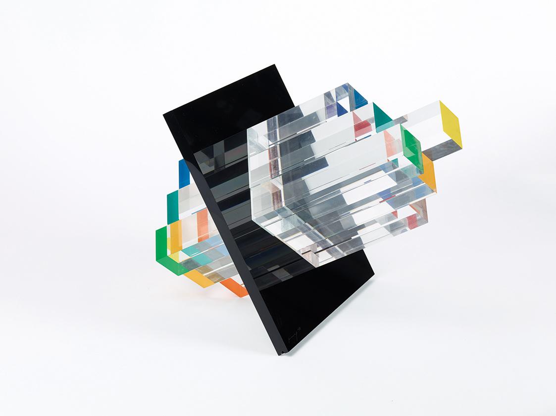 Edgar Knoop, Farbprofil, 1970, Doppelrelief, Acrylfarbe, 34 × 34 × 42 cm, Belvedere, Wien, Inv.…