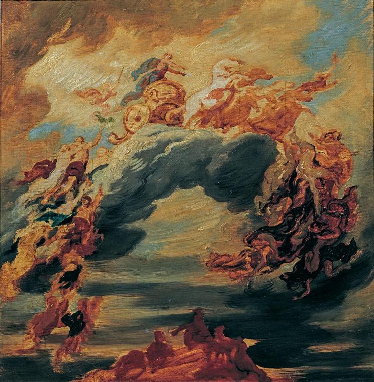 Hans Canon, Der Sieg des Lichtes über die Finsternis, um 1884/1891, Öl auf Leinwand, 57,5 x 57 …