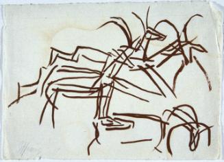Gustav Hessing, Tierstudie, 1954, Deckfarben auf Papier, 24,5 x 34,5 cm, Belvedere, Wien, Inv.-…