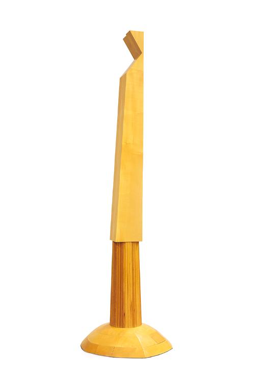 Oswald Oberhuber, Säule (Orgelpfeife), 1986, Ahorn und Rüster, 300 × 97 × 95 cm, Schenkung aus …