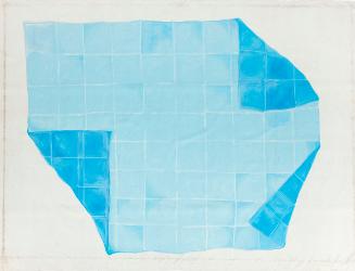 Oswald Oberhuber, Ohne Titel (Tuch I), 1972, Mischtechnik auf Leinwand, 573 x 432 cm, Dauerleih…