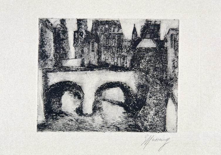 Gustav Hessing, Amsterdam, Radierung, 14,5 x 18 cm, Belvedere, Wien, Inv.-Nr. 8927