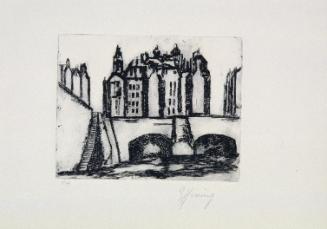 Gustav Hessing, Kopenhagen, 1960, Radierung, Plattenmaße: 16 x 16 cm, Belvedere, Wien, Inv.-Nr.…
