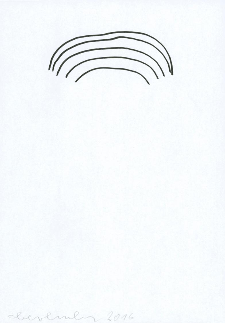 Oswald Oberhuber, Ohne Titel, 2016, Filzstift auf Papier, 29,7 × 20,9 cm, Belvedere, Wien, Inv.…