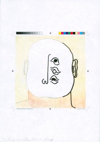 Oswald Oberhuber, Ohne Titel, 2016, Filzstift auf Farbkopie, 29,7 × 20,9 cm, Belvedere, Wien, I…