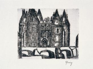 Gustav Hessing, Kopenhagen, 1957, Radierung, 13,2 x 16 cm, Belvedere, Wien, Inv.-Nr. 8933