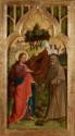 Meister von Schloss Lichtenstein, Versuchung Christi, um 1445/1450, Malerei auf Tannenholz, neo…