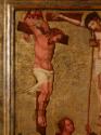 Meister der St. Lambrechter Votivtafel, Kreuzigung Christi, Wien, um 1430, Malerei auf Nadelhol…