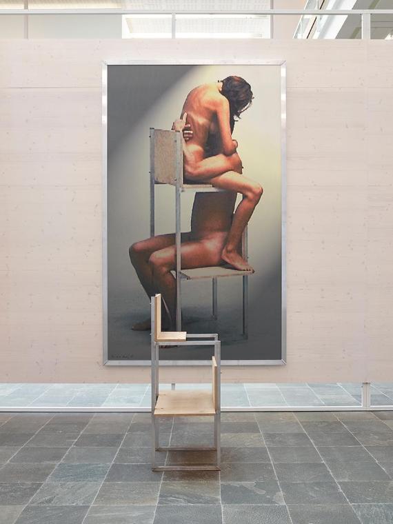 Cornelius Kolig, Oberes und Unteres Belvedere, 1985, Farbfotografie, Aluminiumrahmen, Holz, Met…