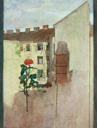 Josef Wawra, Blick aus dem Fenster, um 1907, Aquarell auf Papier, 28,5 x 19 cm, Belvedere, Wien…