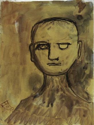 Otto Eder, Knabenbildnis, 1947, Wasserfarbe, fixiert auf Papier, 33 x 24,8 cm, Belvedere, Wien,…