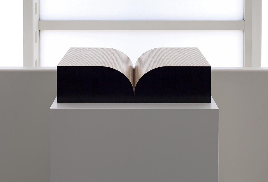 Richard Artschwager, Book, 1987, Holz, furniert, 13,5 × 30 × 51 cm, Dauerleihgabe Ernst Ploil, …